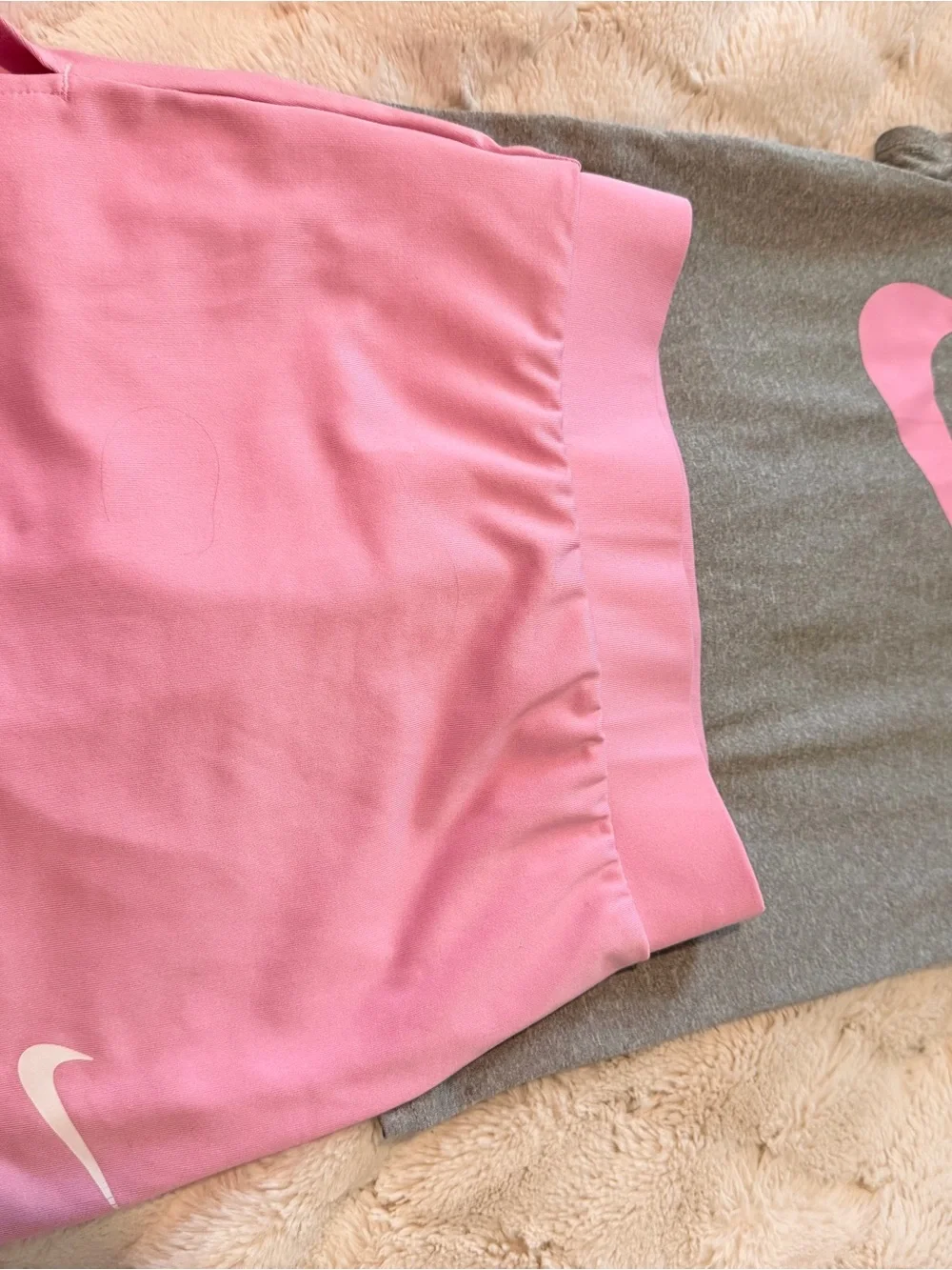 Nike Gray Dri-FIT Athletic Tee with White Swoosh